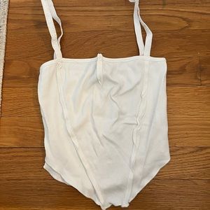 White Fox crop top, color white, size medium